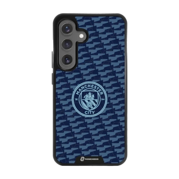 Phonecases3D Samsung Galaxy S25 Man City -3D suojakuori, musta