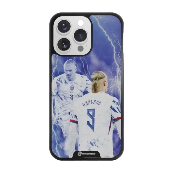 Phonecases3D iPhone 13 Pro Norges Fotballforbund Haaland -3D suojakuori, musta