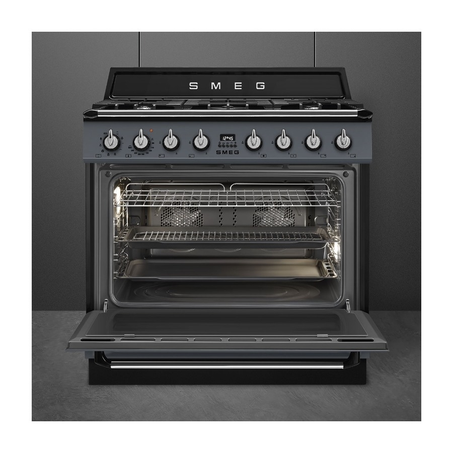 Smeg TR90GMGR komfur, skifergrå billede 9