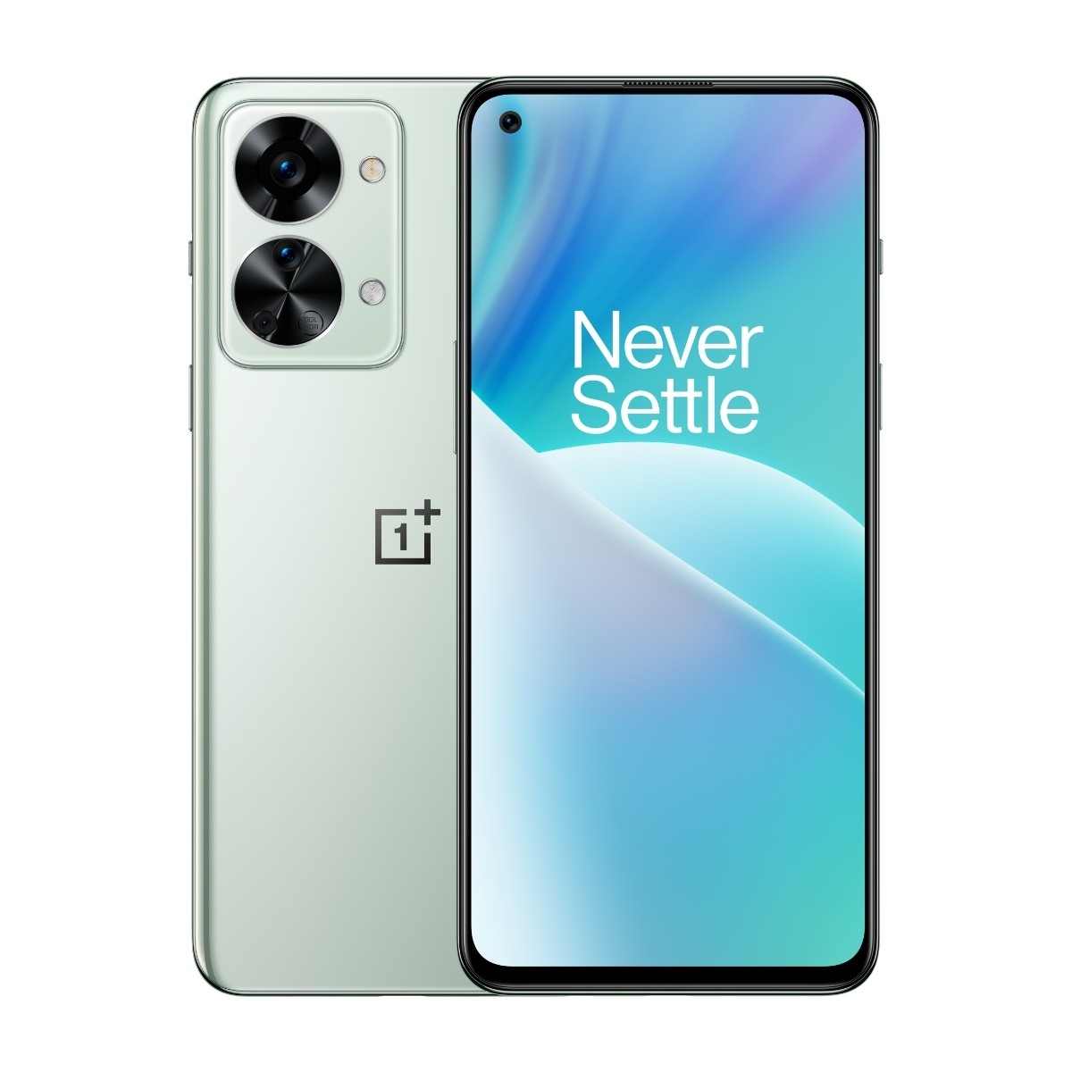 Nord 2T - 5G smarttelefon - dobbelt-SIM - RAM 8 GB / Internminne 128 GB - OLED-display - 6.43 - 2400 x 1080 piksler (90 Hz) - 3x bakkamera 50 MP, 8 MP, 2 MP - front camera 32 MP - jade, Tåke