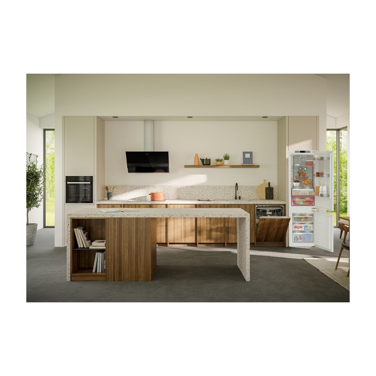 Grundig GKNI 25740 N integreret kølefryseskab billede 7