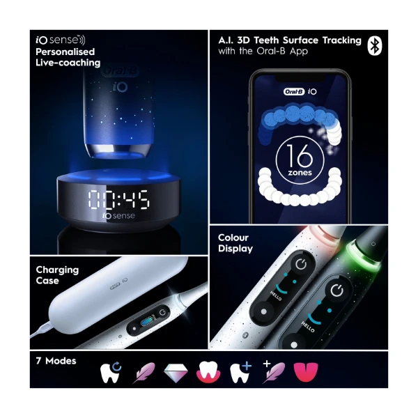 Oral-B iO Series 10 elektrisk tannbørste 387132, cosmic black