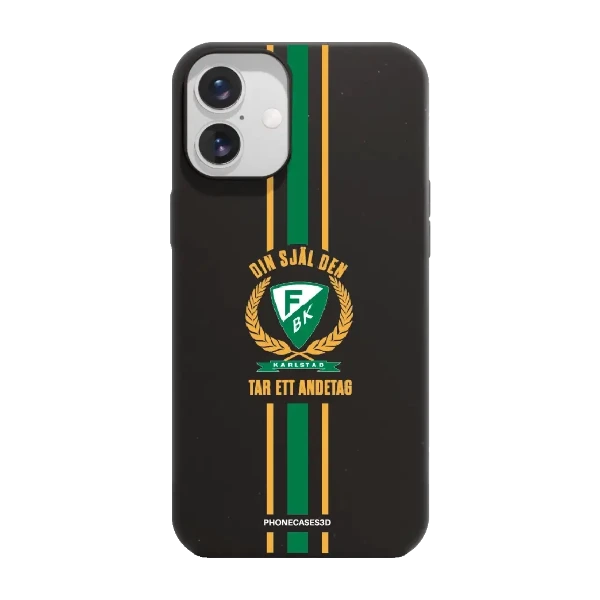Phonecases3D iPhone 16 Plus Färjestad BK kompostoituva suojakuori, musta