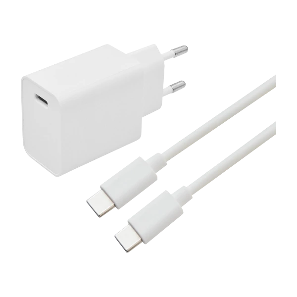 ELETRA pikalaturipakkaus USB-C 20 W 1 M, valkoinen