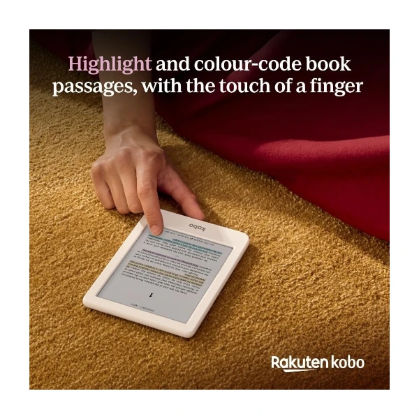 Kobo Clara Colour lesebrett, hvit - Power.no