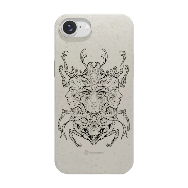 Phonecases3D iPhone 17e/16e Urban Pixel kompostoituva suojakuori, valkoinen