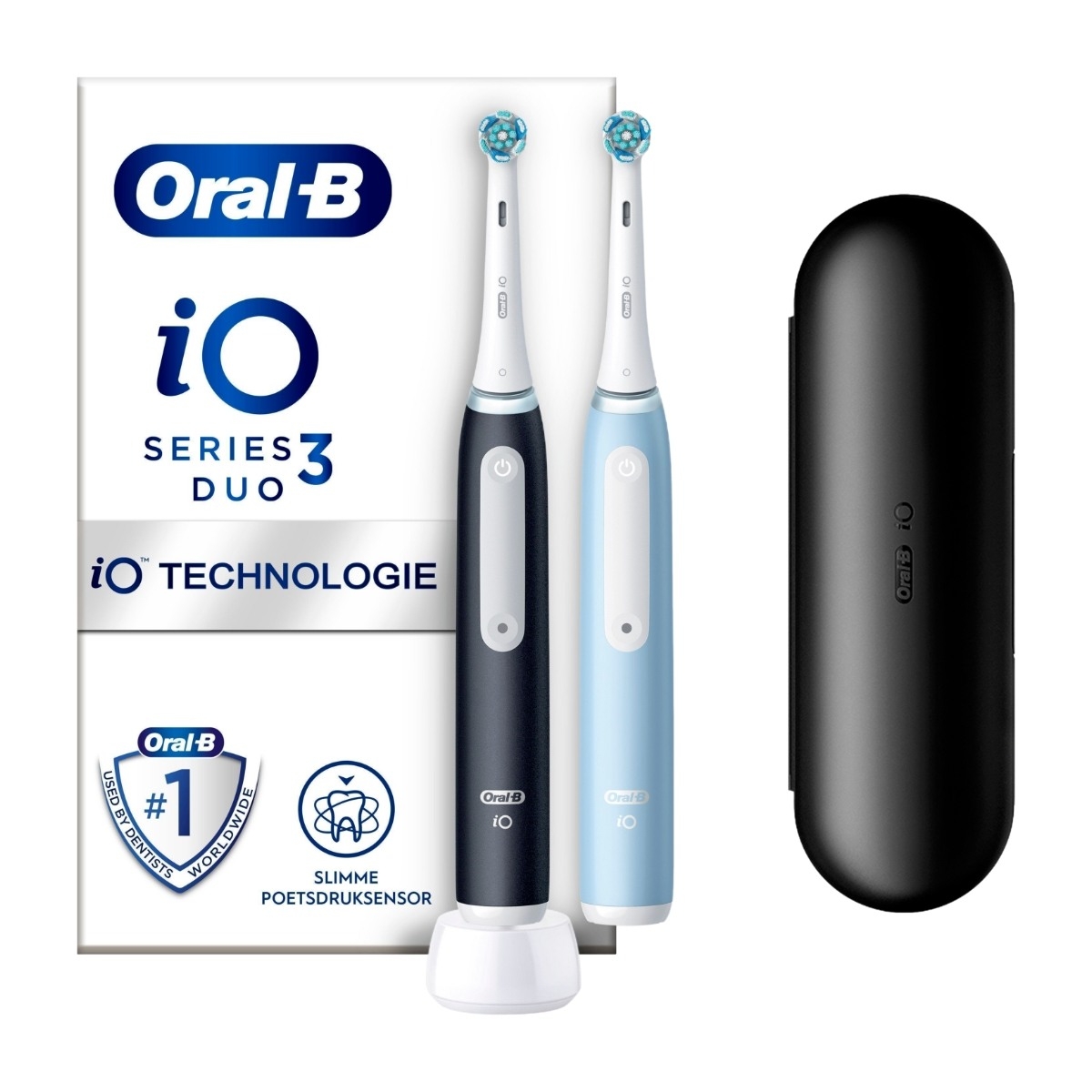 Oral-B iO3 Duo - Matt Black / Ice Blue