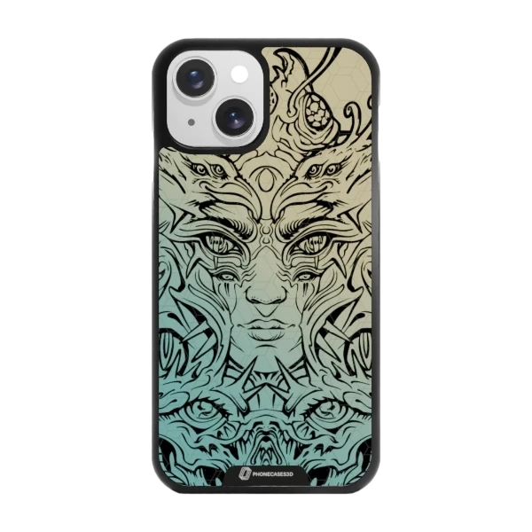 Phonecases3D iPhone 15 Urban Pixel -3D suojakuori, musta