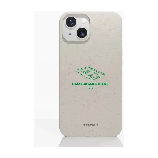 Phonecases3D iPhone 15 HamKam kompostoituva suojakuori, valkoinen