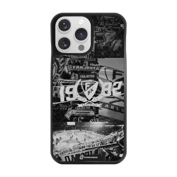 Phonecases3D iPhone 14 Pro Färjestad BK -3D suojakuori, musta