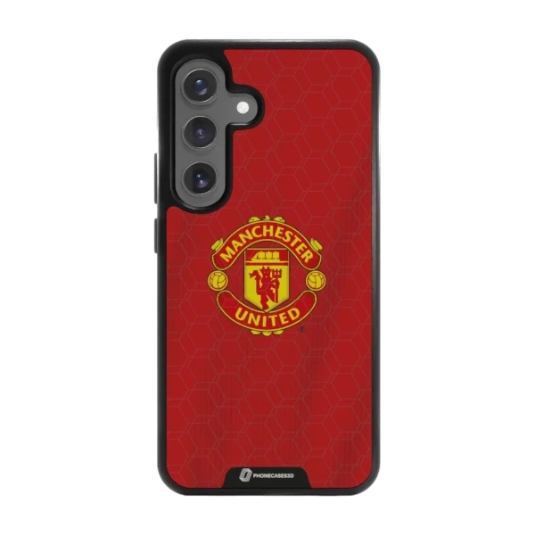 Phonecases3D Samsung Galaxy S25 Manchester United FC -3D suojakuori, musta