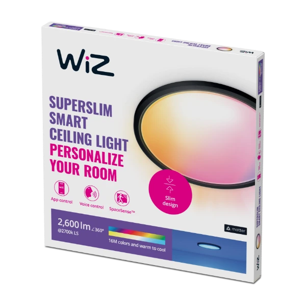Philips Hue Plafondlamp Enrave Zwart - Warm Tot Koelwit Licht 34W 42 Cm Met 1 Dimmerswitch Philips Hue Plafondlamp Enrave Zwart - Warm Tot Koelwit Licht 34W 42 Cm Met 1 Dimmerswitch