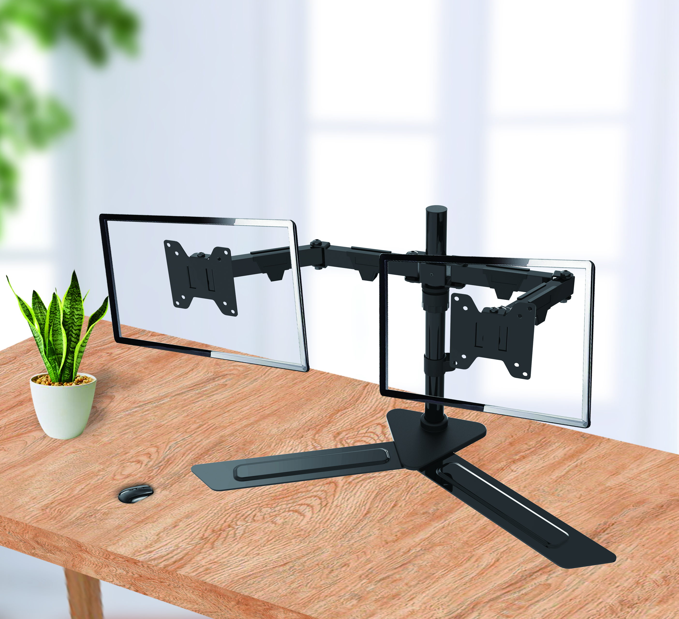 Cepter monitor mount with double arm on a table