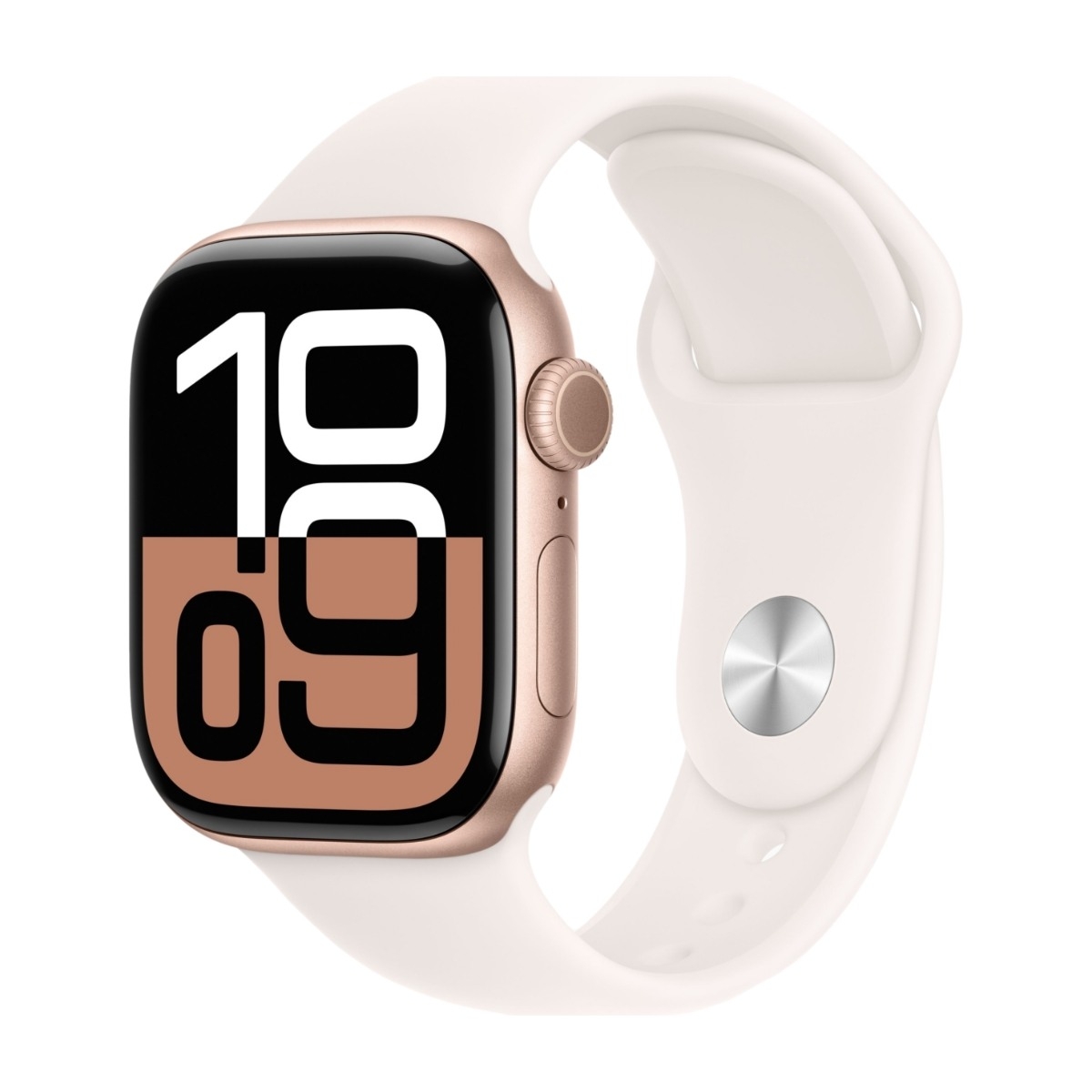 Apple Watch Series 10 GPS + Cell 42 mm rosegull alum, svak rosa sport band - M/L