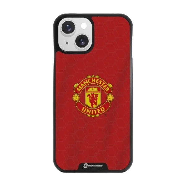 Phonecases3D iPhone 15 Manchester United FC -3D suojakuori, musta