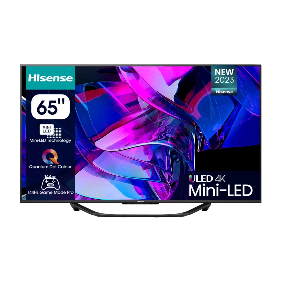 65U7KQ - 65 Diagonal klasse U7KQ Series LED-bagbelyst LCD TV - QLED - Smart TV - VIDAA - 4K UHD (2160p) 3840 x 2160 - HDR - Quantum Dot, Mini-LED - metall sort