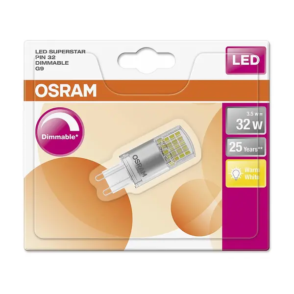 den første jeg behøver brevpapir OSRAM SUPERSTAR PIN G9/3,5W LED-LYS - Power.dk