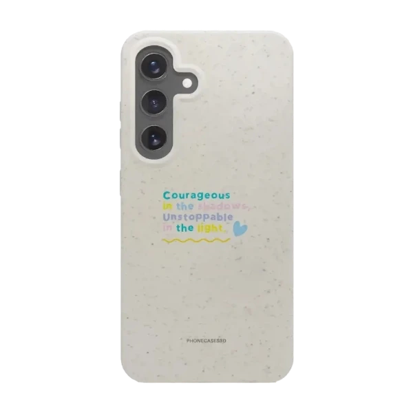 Phonecases3D Samsung Galaxy S25 Jess Rachel Sharp kompostoituva suojakuori, valkoinen