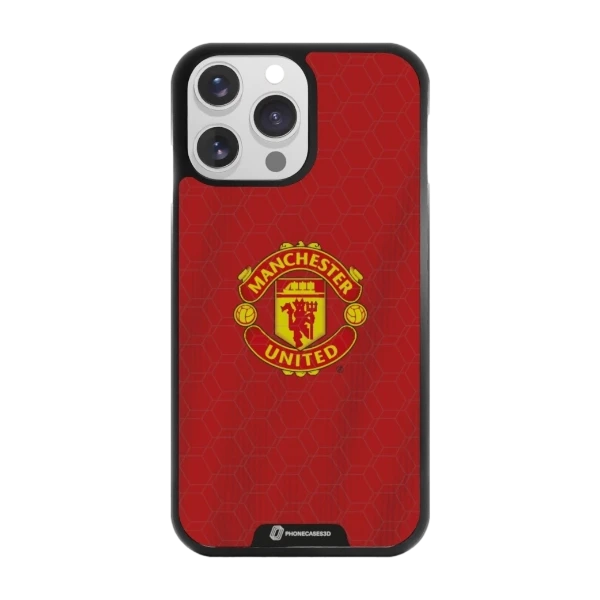 Phonecases3D iPhone 14 Pro Manchester United FC -3D suojakuori, musta