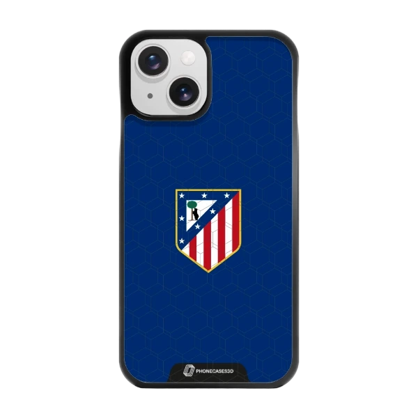 Phonecases3D iPhone 15 Atlético de Madrid -3D suojakuori, musta