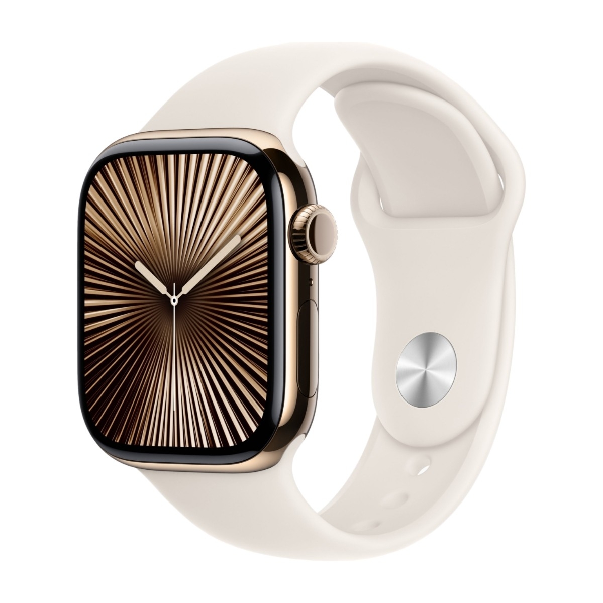 Watch Series 10 GPS + Cell 42 mm guld titan, stjärnglans sportband - M/L