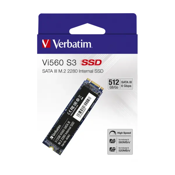VI560 GB 512 III VERBATIM SSD SATA M.2