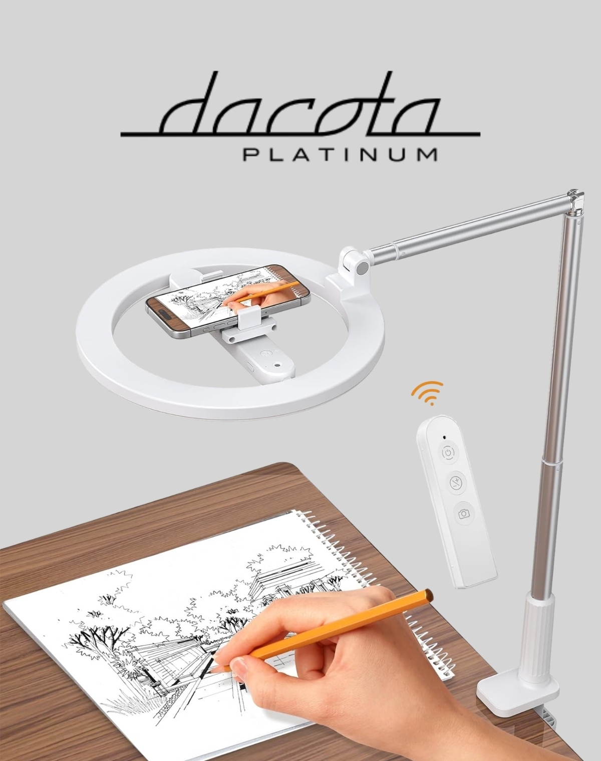 Dacota Platinum foldable ring light