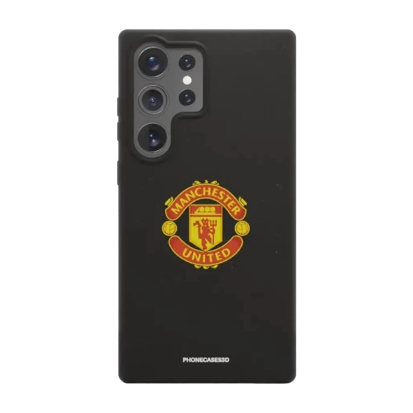 Phonecases3D Samsung Galaxy S25 Ultra Manchester United FC kompostoituva suojakuori, musta