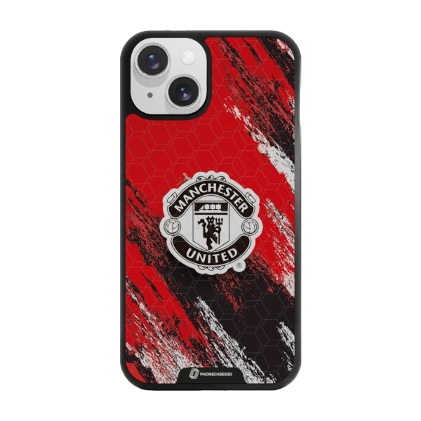 Phonecases3D iPhone 14 Manchester United FC -3D suojakuori, musta