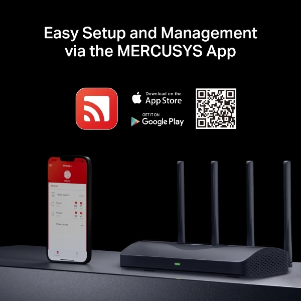 Visa Router MERCUSYS MR27BE Wi-Fi 7 router - Power.se