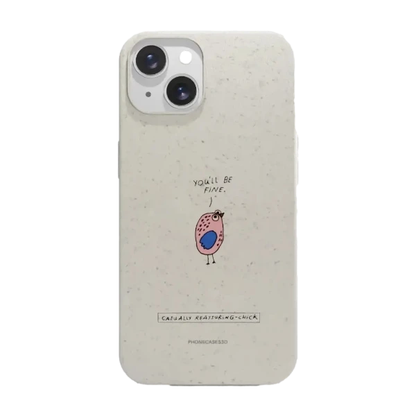 Phonecases3D iPhone 14 Maja Säfström kompostoituva suojakuori, valkoinen
