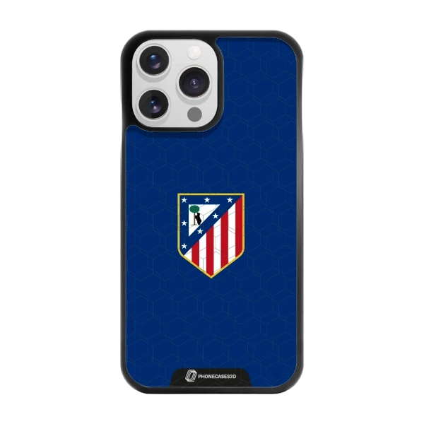 Phonecases3D iPhone 14 Pro Atlético de Madrid -3D suojakuori, musta