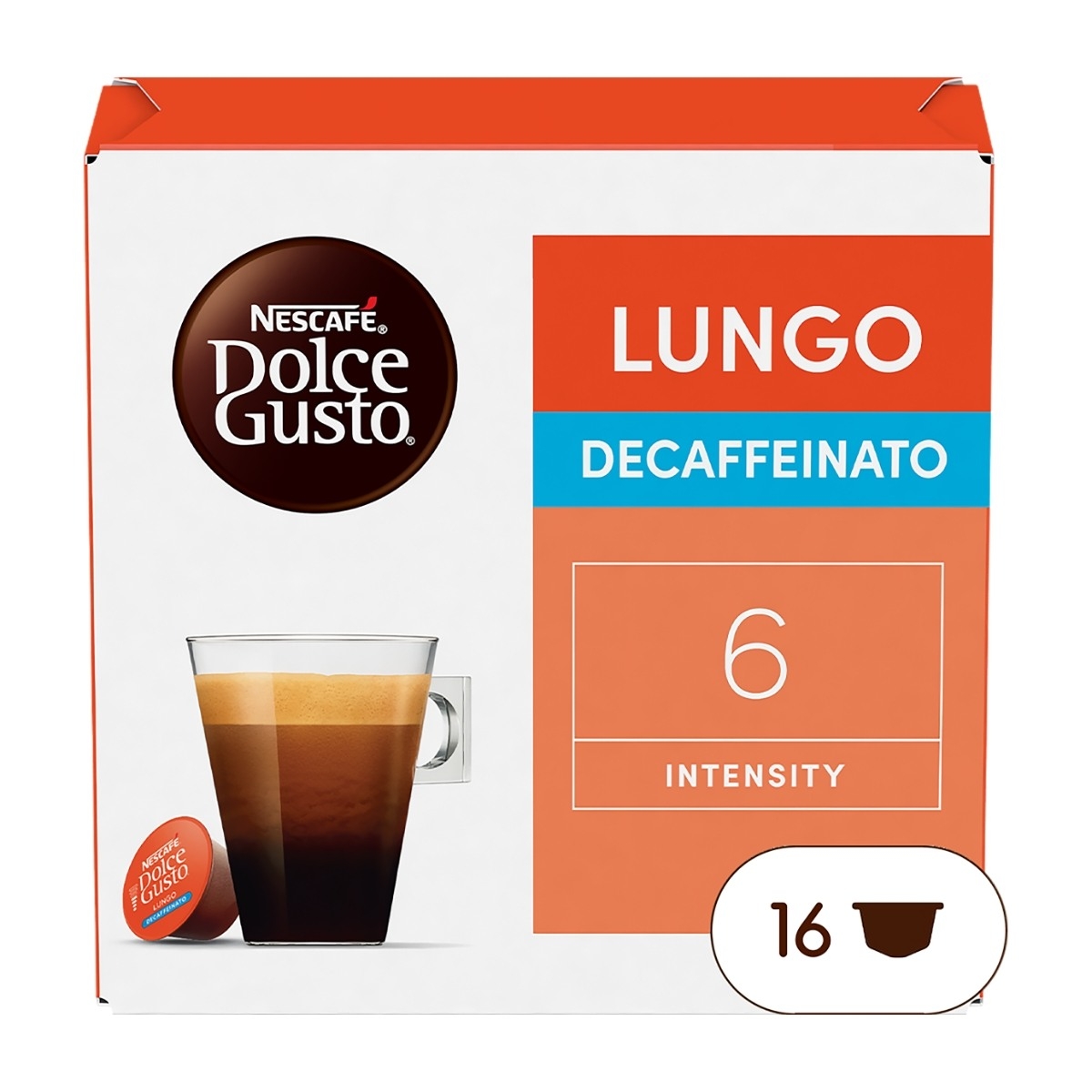 Dolce Gusto Lungo Koffeinfri 16 kapsler