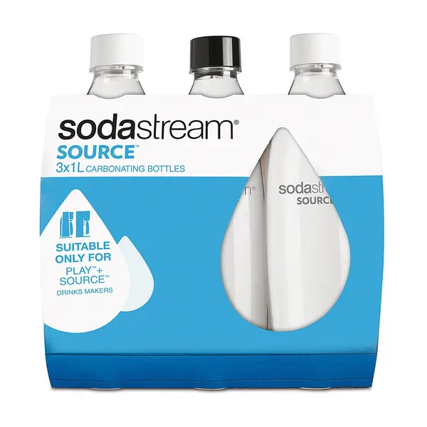 Pack 3 botellas Sodastream 1L para Source, Play, Power, Spirit