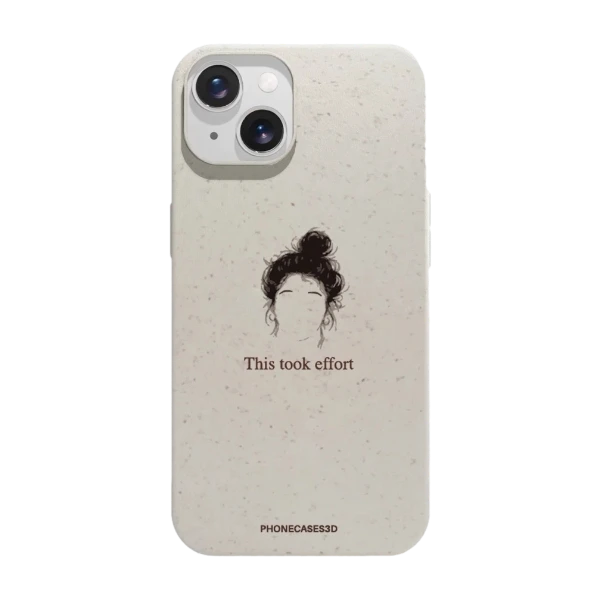 Phonecases3D iPhone 14 Marit Bakkli kompostoituva suojakuori, valkoinen