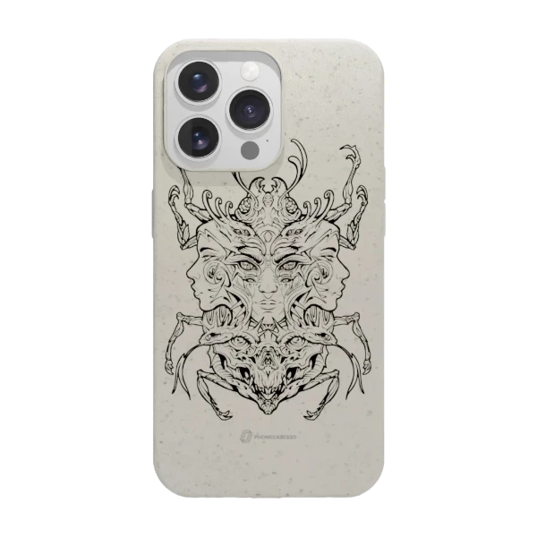 Phonecases3D iPhone 13 Pro Urban Pixel kompostoituva suojakuori, valkoinen