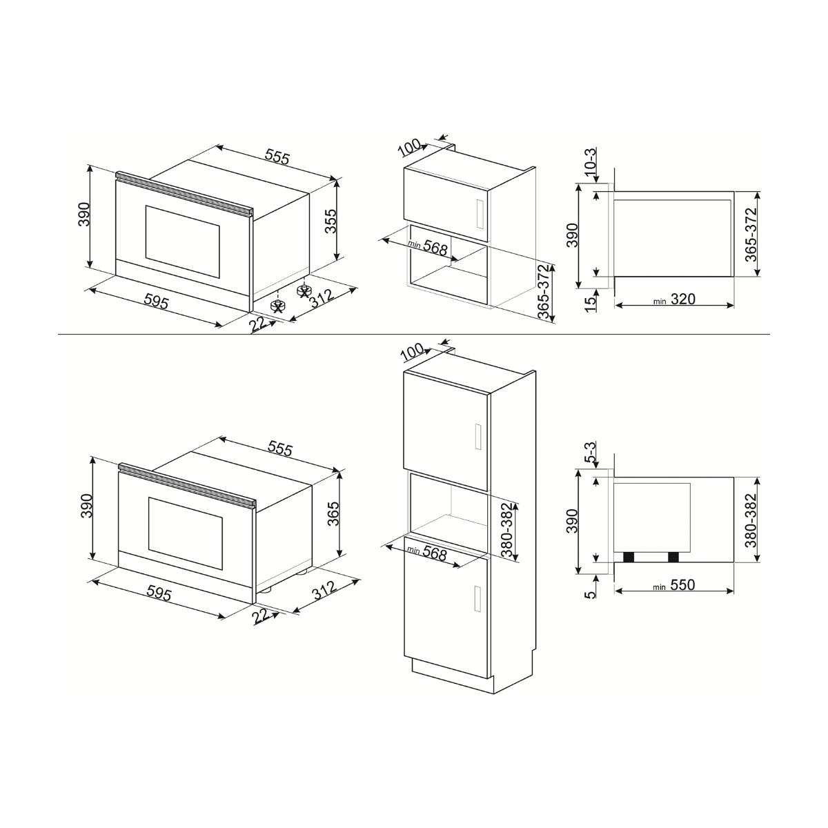 Smeg Mikrobølgeovn MP822PO billede 5