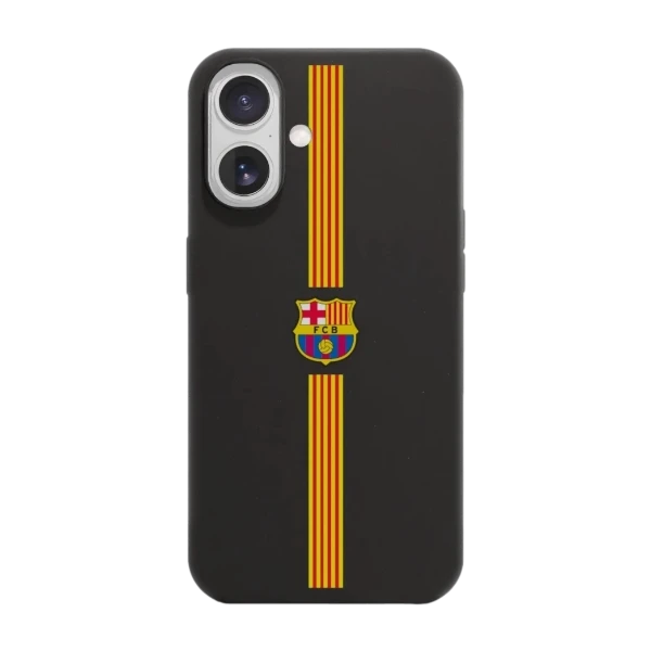 Phonecases3D iPhone 17 FC Barcelona kompostoituva suojakuori, musta
