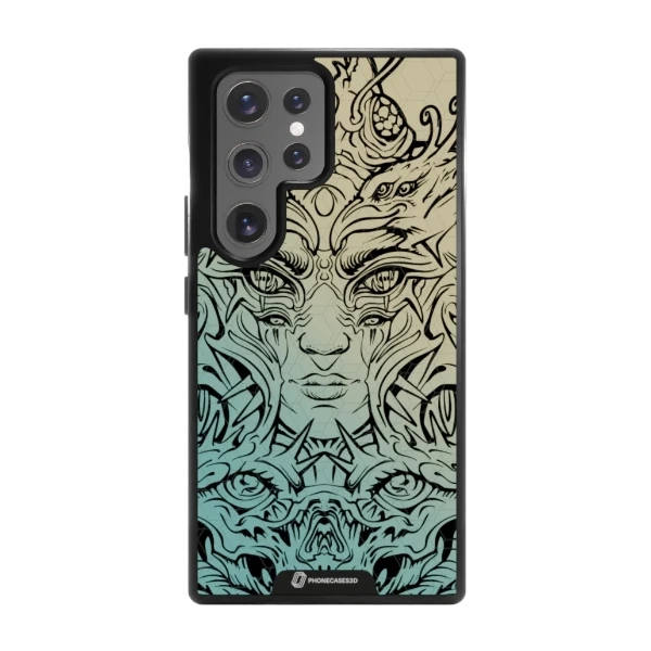 Phonecases3D Samsung Galaxy S25 Ultra Urban Pixel -3D suojakuori, musta