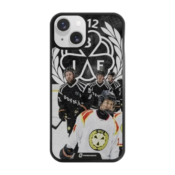 Phonecases3D iPhone 14 Brynäs IF -3D suojakuori, musta