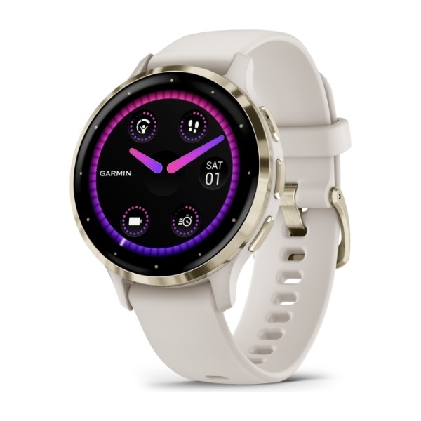 Garmin Venu 3S smartklokke Ivory/soft gold (Retur fra service og er reparert)