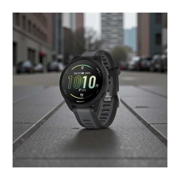 Garmin Forerunner 165 löparklocka AMOLED, svart/grå - Power.se
