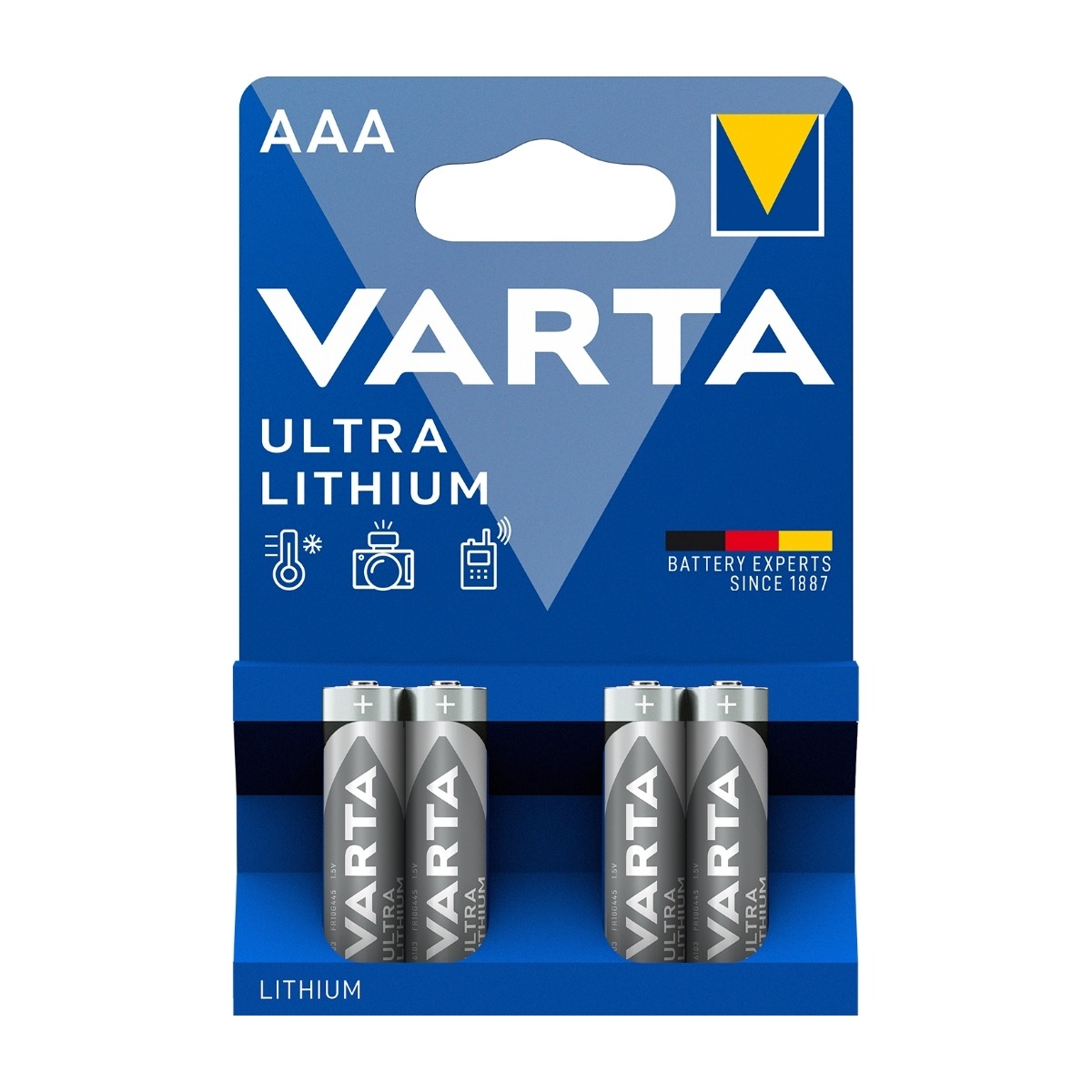 VARTA Ultra Lithium AAA litiumbatteri, 4 stk