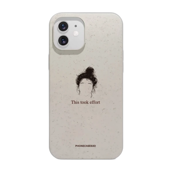 Phonecases3D iPhone 12 Marit Bakkli kompostoituva suojakuori, valkoinen