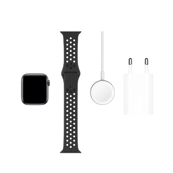 Apple Watch Nike Series 5 44 mm, Space Gray aluminium/svart Sport band -  Power.se