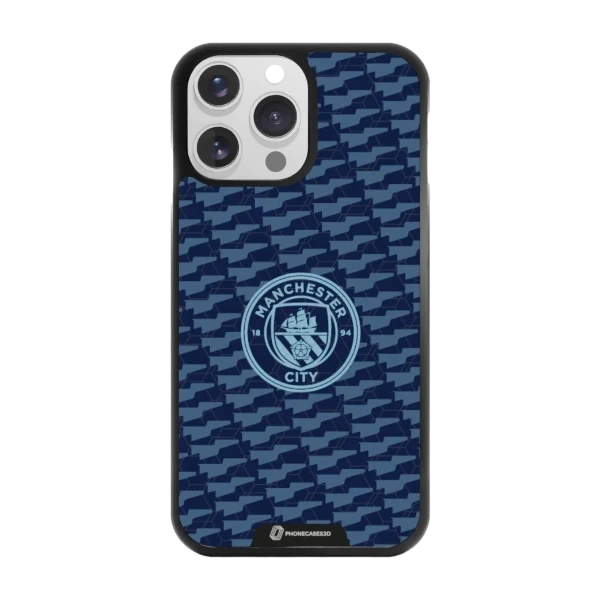 Phonecases3D iPhone 14 Pro Man City -3D suojakuori, musta
