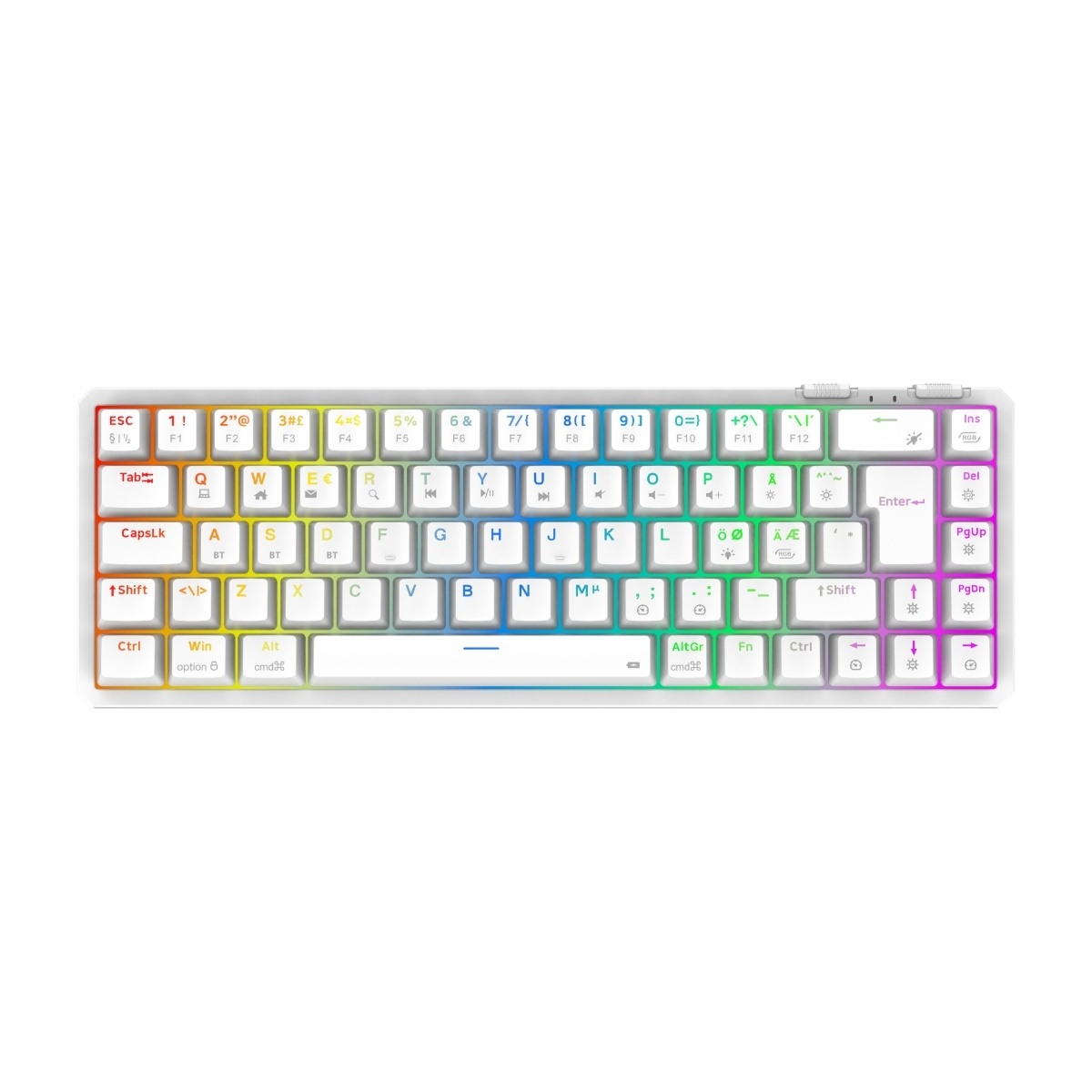 Cepter Explorer Mini trådløst gaming tastatur, hvid