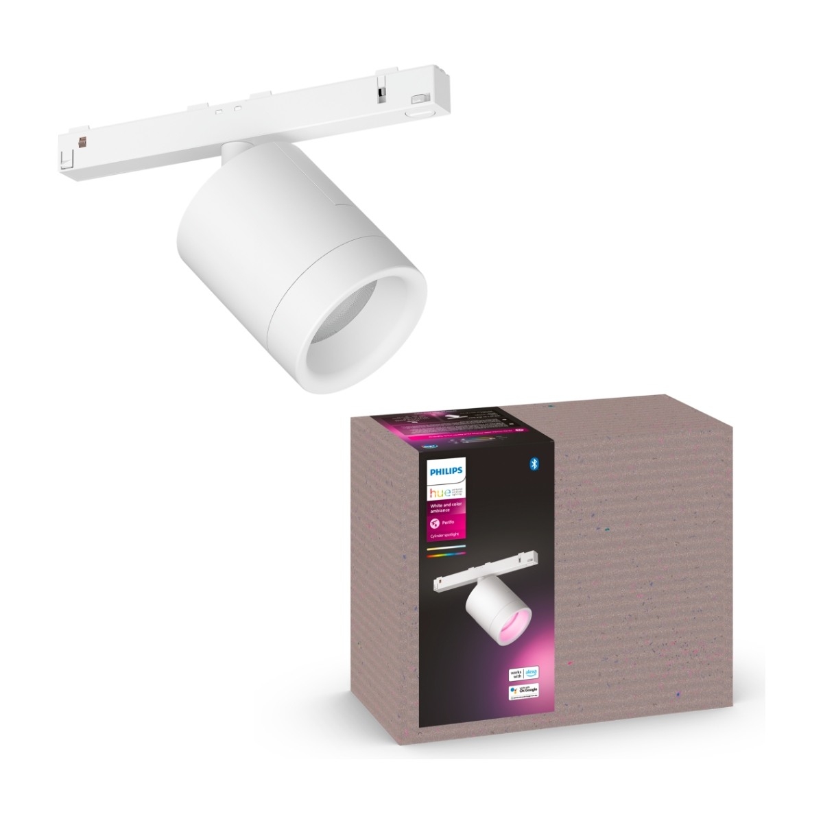 Perifo skinnespot, hvit