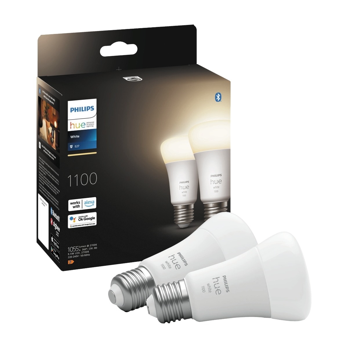 Hue W Lyskilde 9.5W A60 E27 2pk - 60509