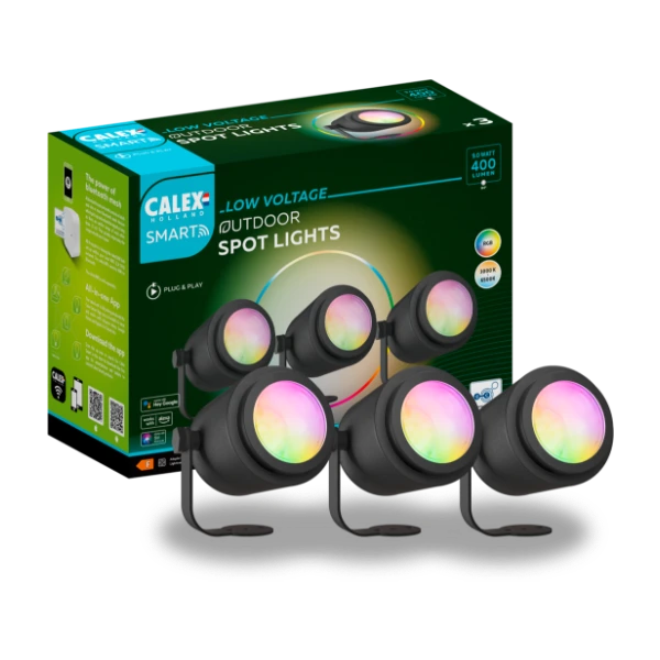 Calex Smart Udendørs Spotlight 3 Stk - Power.dk